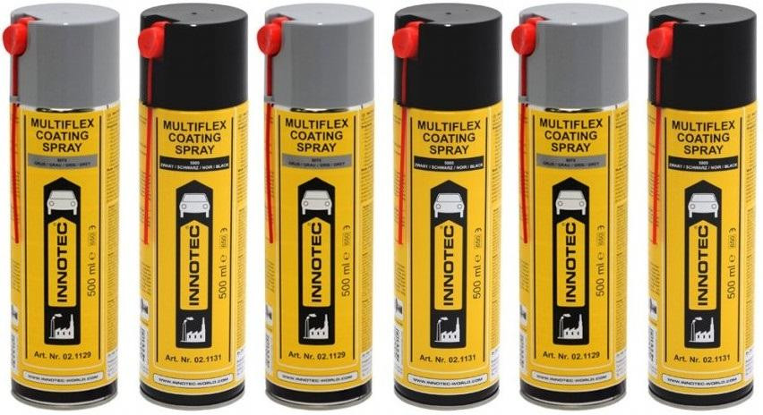 Innotec Multiflex Coating Spray Steinschlagschutz schwarz 3x 500ml