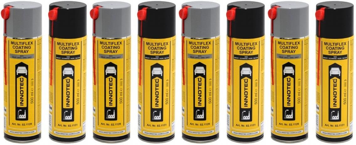 Innotec Multiflex Coating Spray Steinschlagschutz schwarz 4x 500ml