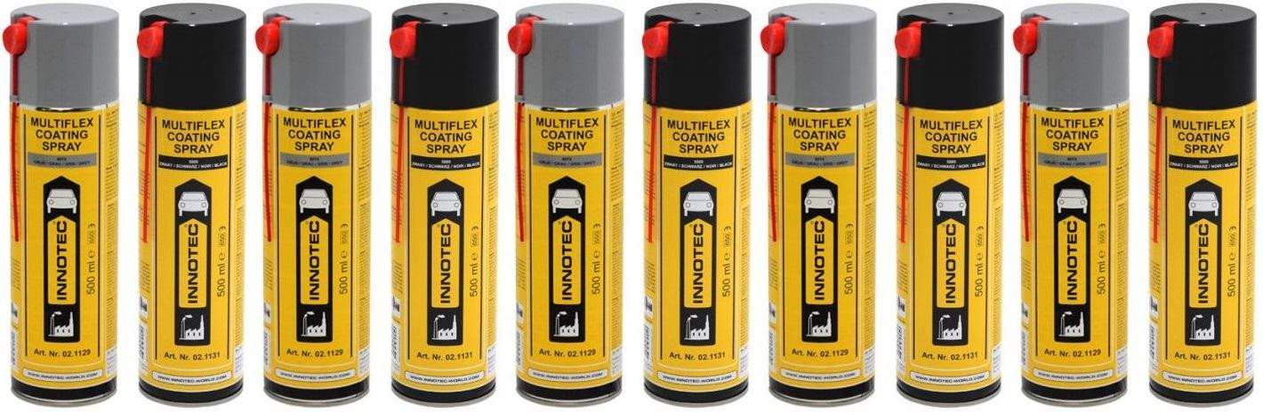 Innotec Multiflex Coating Spray Steinschlagschutz schwarz 5x 500ml