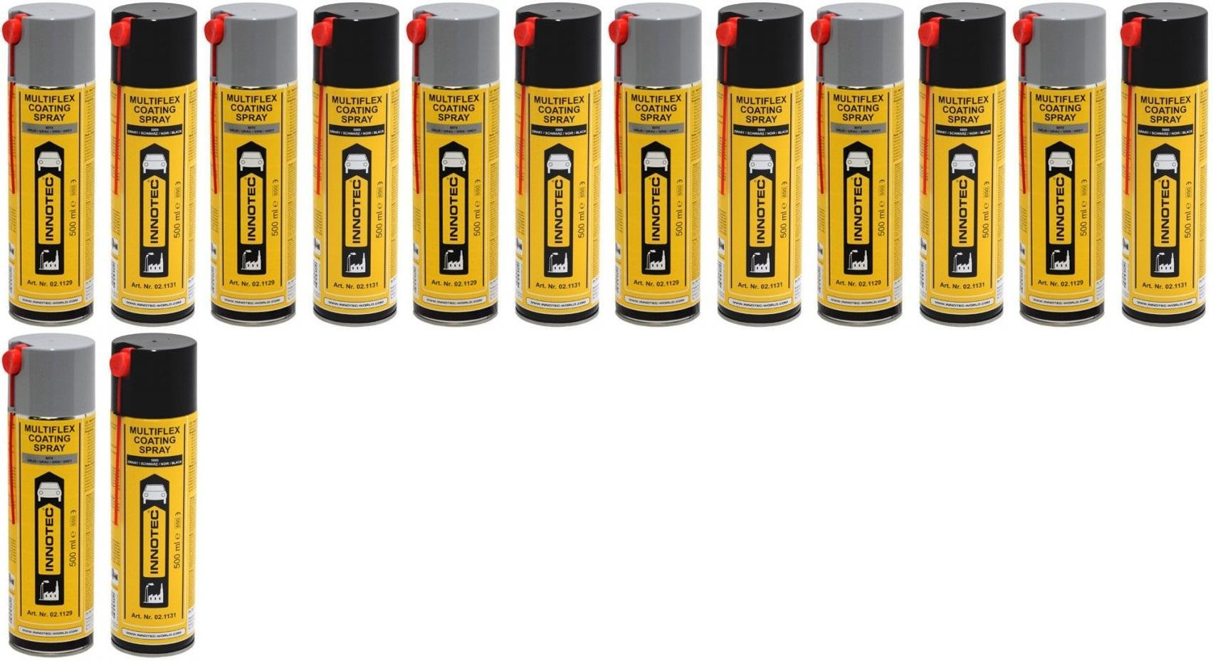 Innotec Multiflex Coating Spray Steinschlagschutz schwarz 7x 500ml