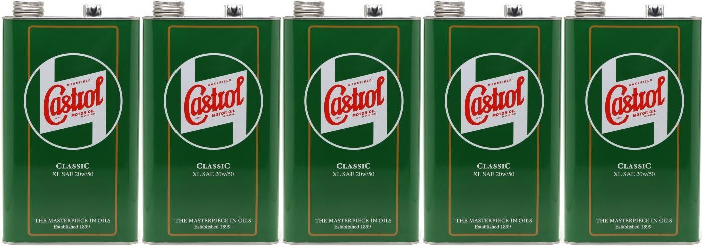 Castrol Classic XL 20W-50 Oldtimer Öl / Classic Cars Motoröl 5x 5 = 25 Liter