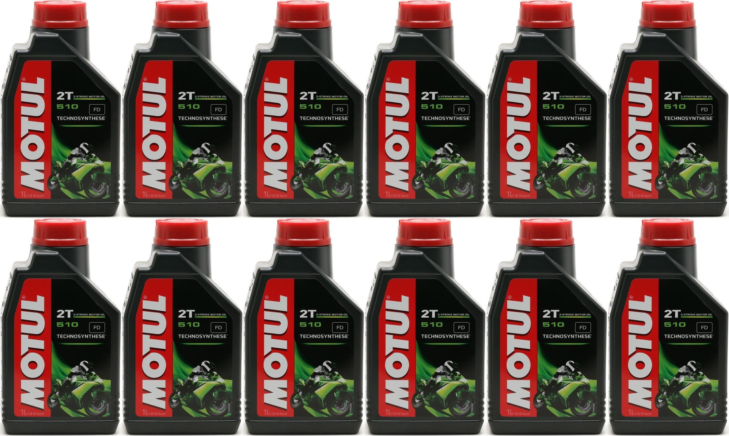 Motul 510 2T teilsynthetisches Motorrad Motoröl 12x 1l = 12 Liter