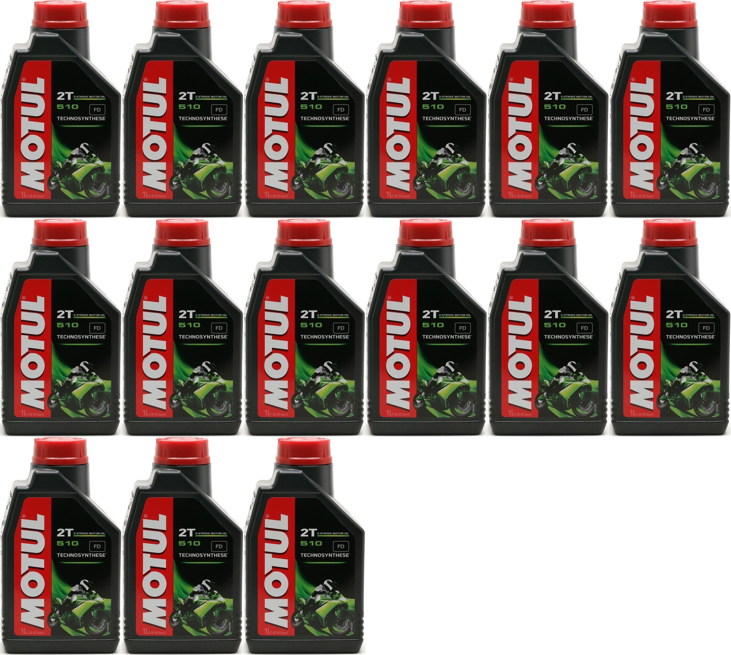 Motul 510 2T teilsynthetisches Motorrad Motoröl 15x 1l = 15 Liter