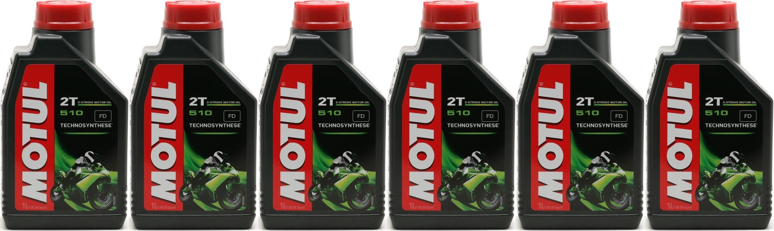 Motul 510 2T teilsynthetisches Motorrad Motoröl 6x 1l = 6 Liter