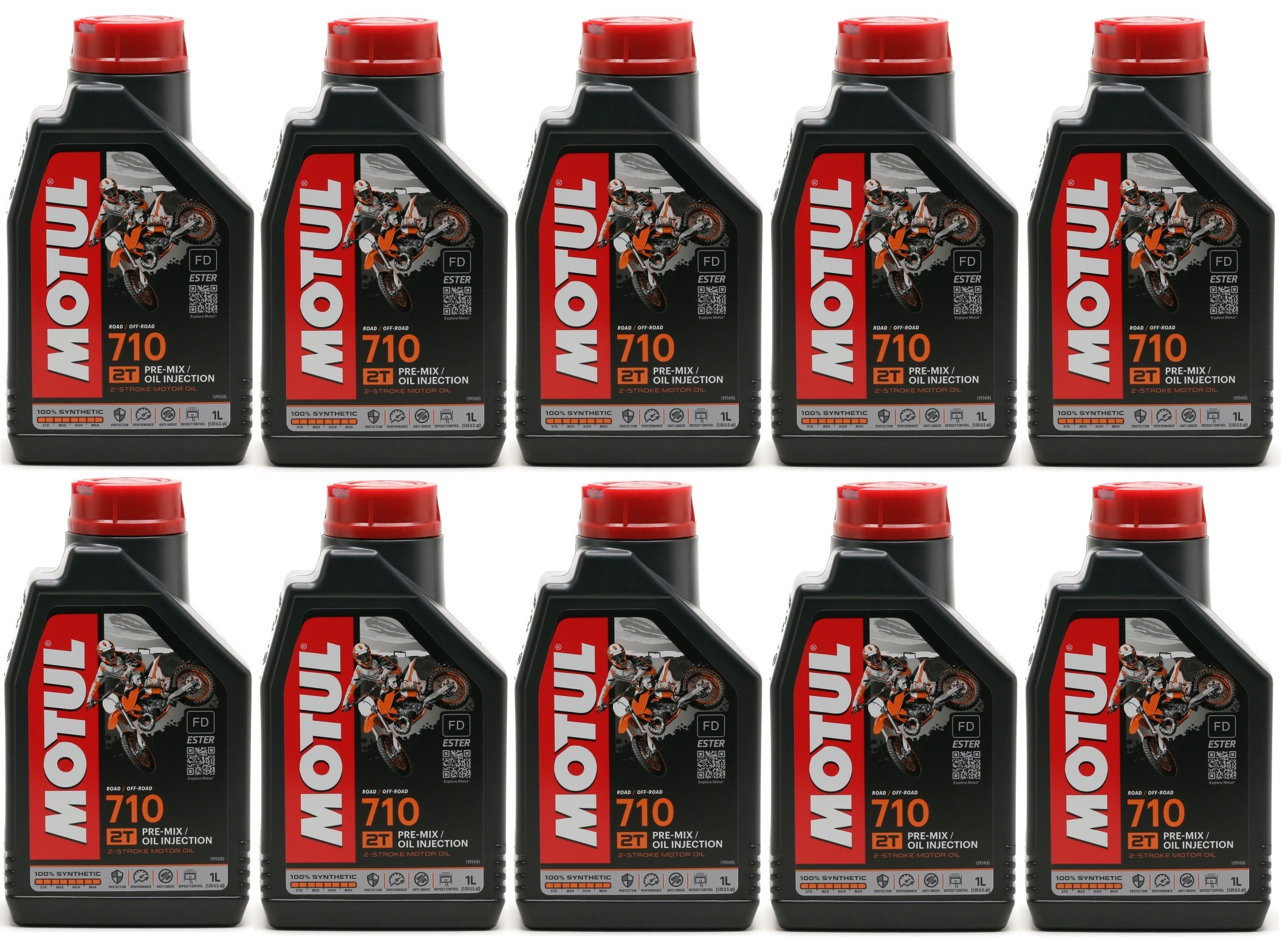 Motul 710 2T vollsynthetisches Motorrad Motoröl 10x 1l = 10 Liter