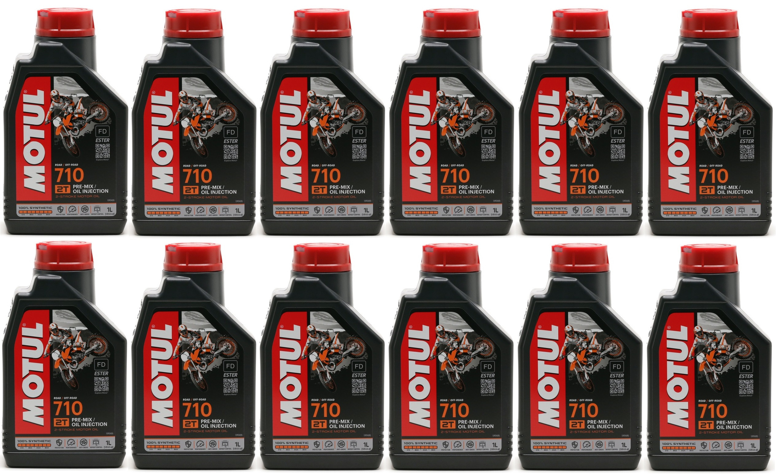 Motul 710 2T vollsynthetisches Motorrad Motoröl 12x 1l = 12 Liter