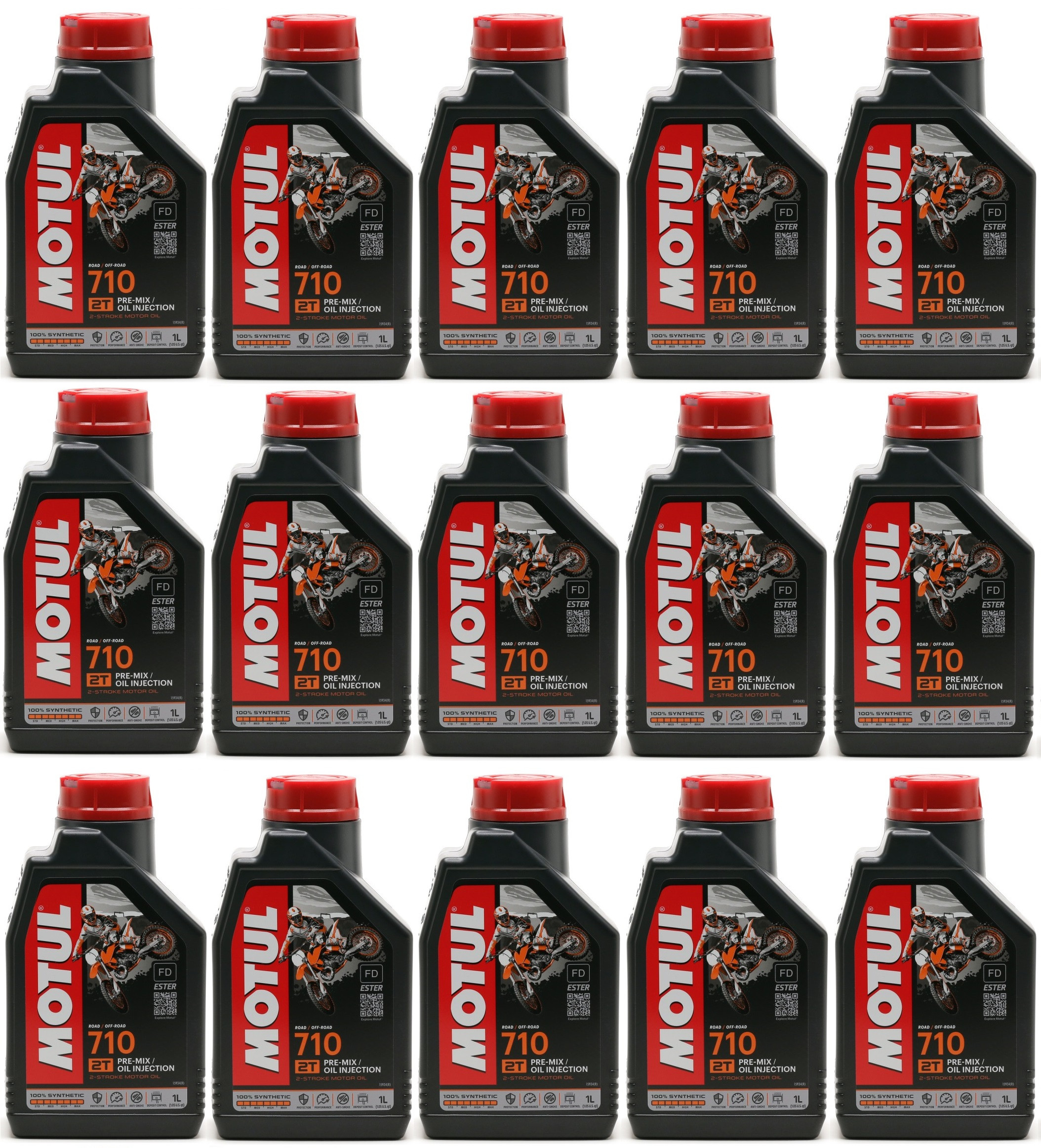 Motul 710 2T vollsynthetisches Motorrad Motoröl 15x 1l = 15 Liter