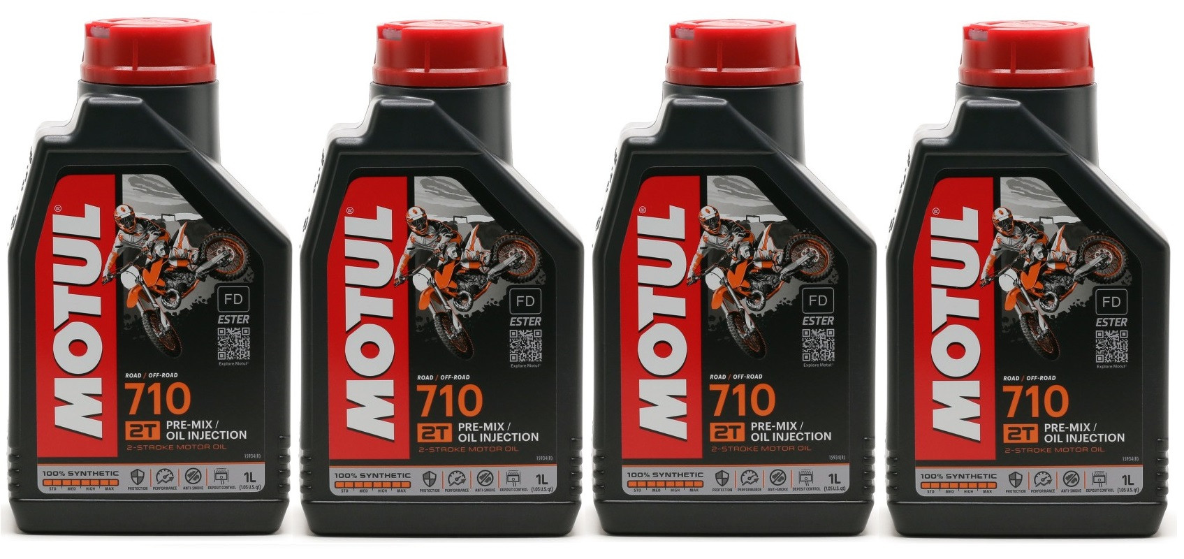 Motul 710 2T vollsynthetisches Motorrad Motoröl 4x 1l = 4 Liter