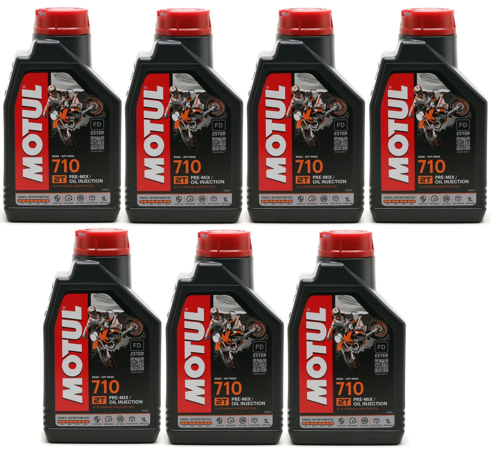 Motul 710 2T vollsynthetisches Motorrad Motoröl 7x 1l = 7 Liter