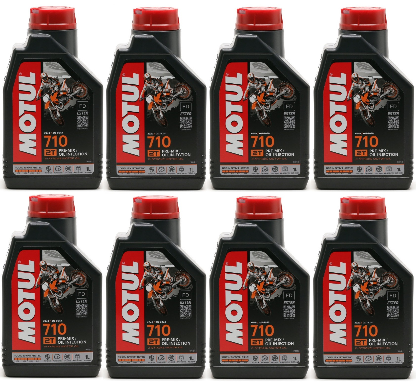 Motul 710 2T vollsynthetisches Motorrad Motoröl 8x 1l = 8 Liter