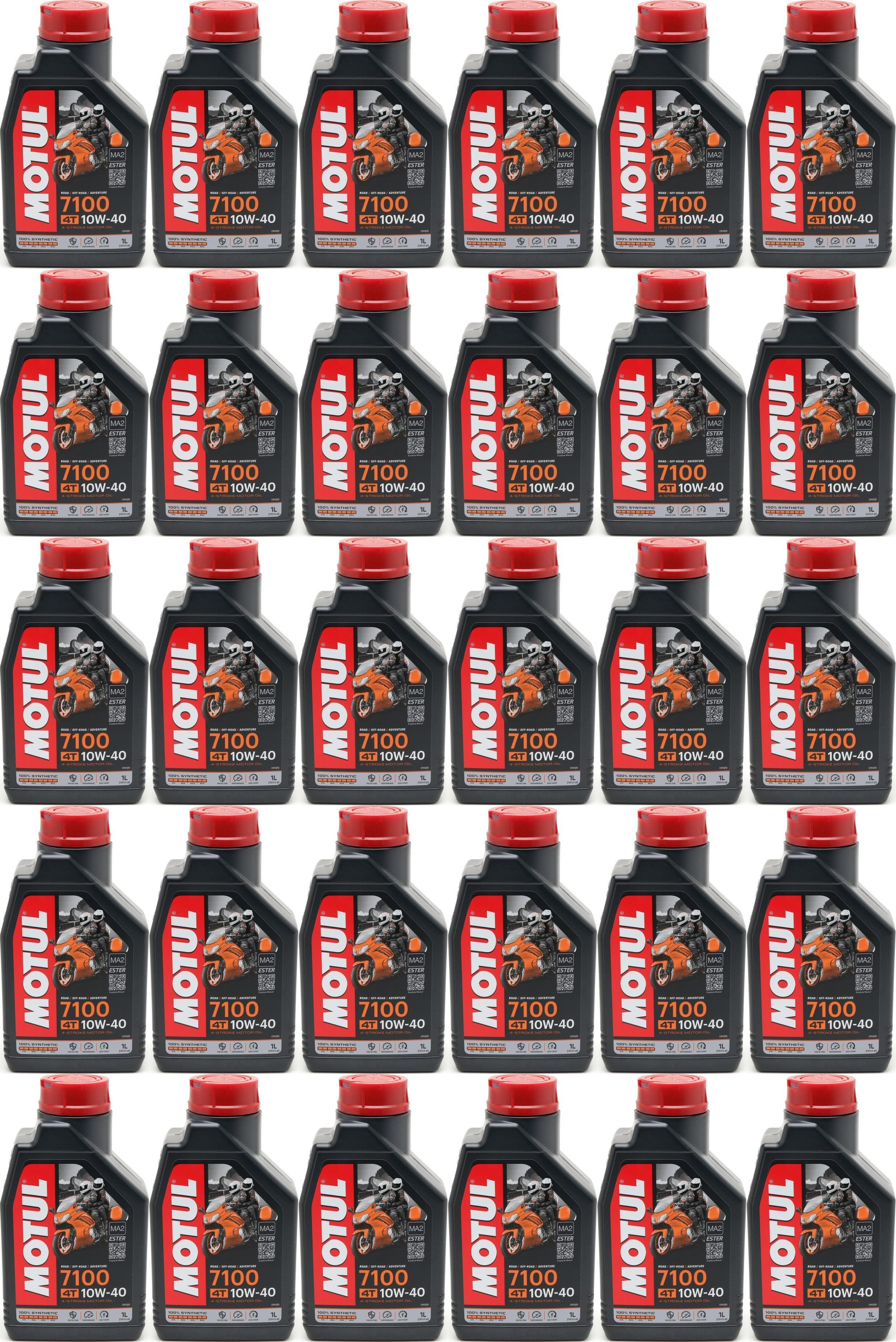 Motul 7100 ester 10W-40 4T Motorrad Motoröl 30x 1l = 30 Liter