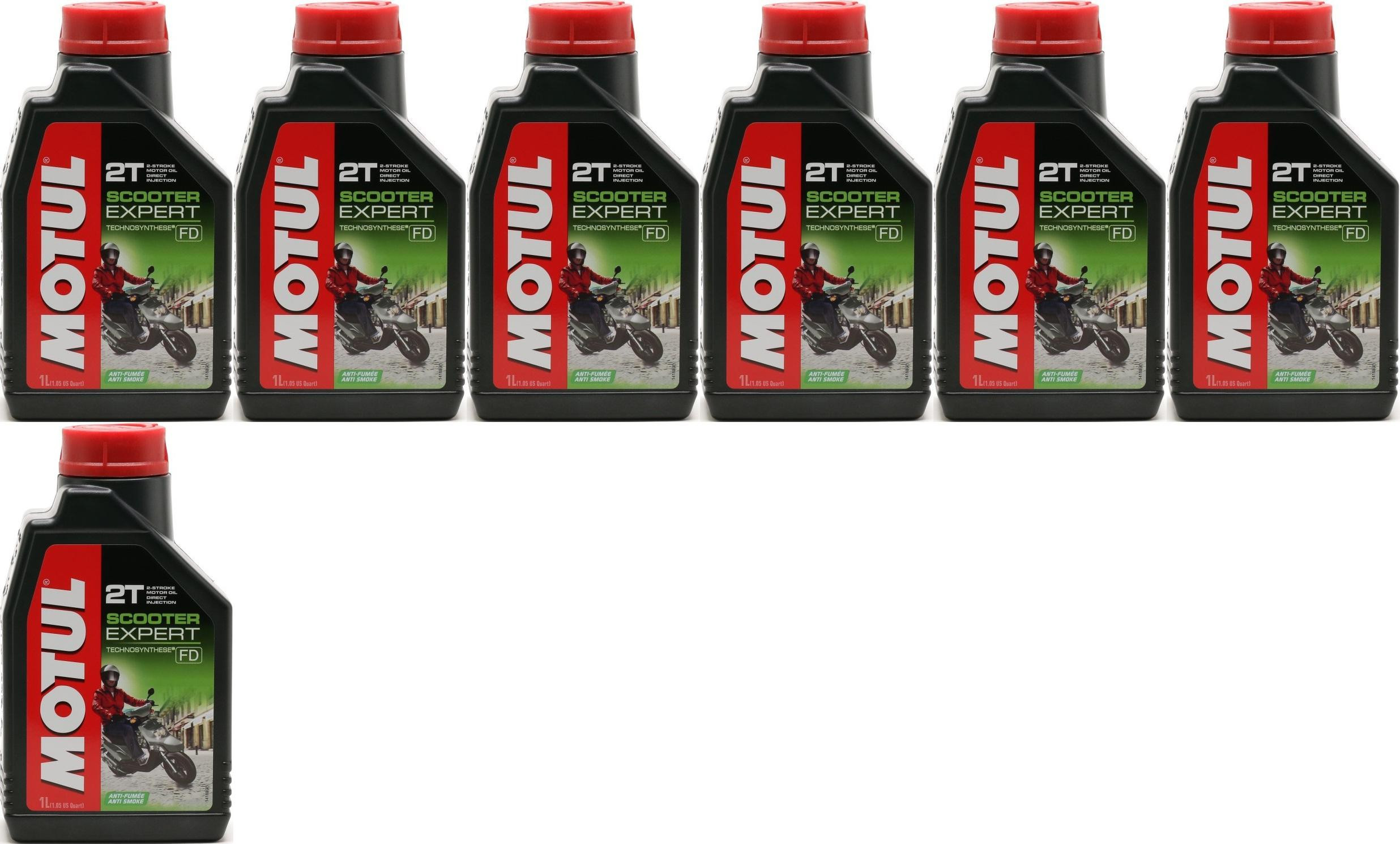 Motul Scooter Expert 2T teilsynthetisches Motorrad Motoröl 7x 1l = 7 Liter