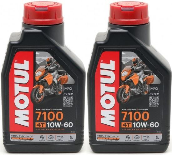 Motul 7100 ester 10W-60 4T Motorrad Motoröl 2x 1l = 2 Liter