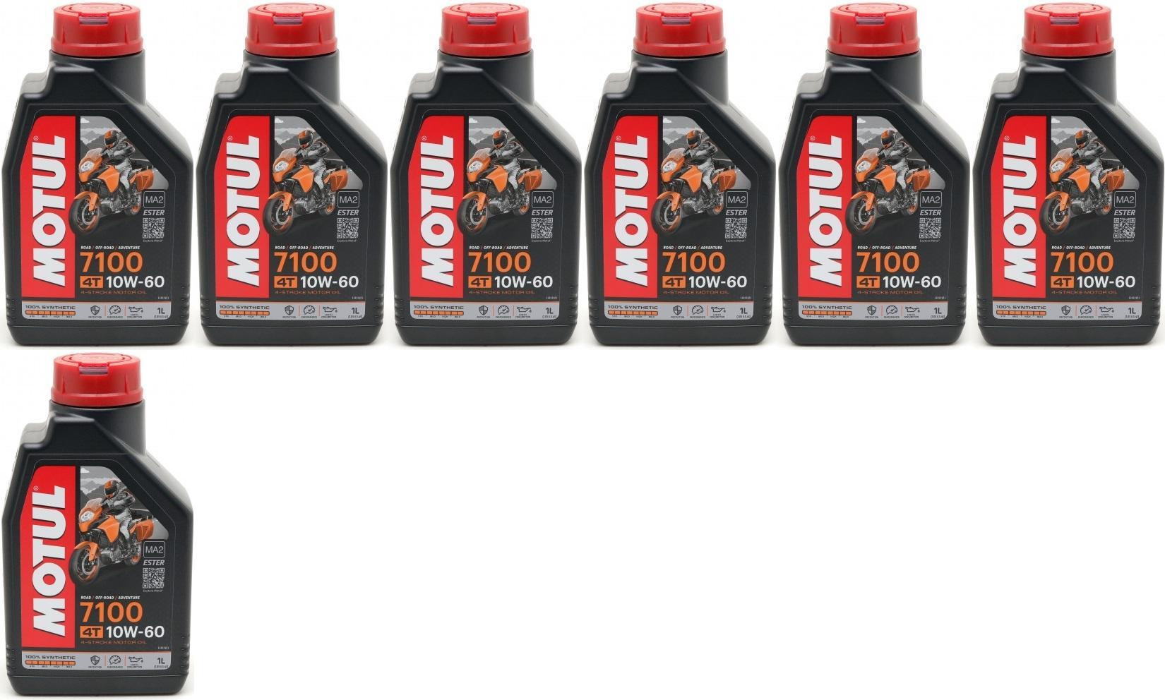 Motul 7100 ester 10W-60 4T Motorrad Motoröl 7x 1l = 7 Liter