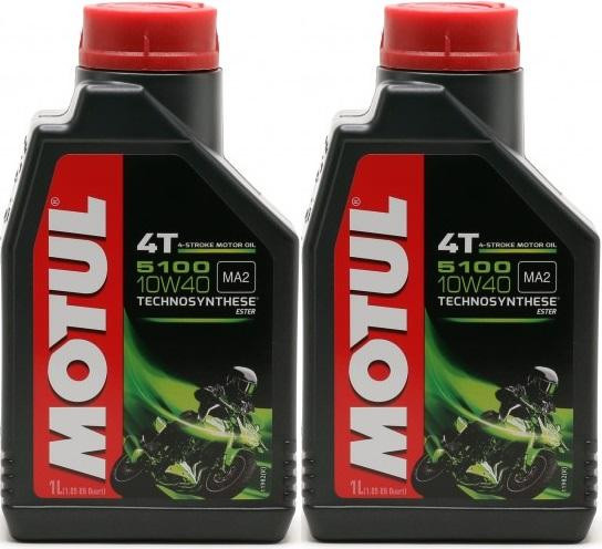 Motul 5100 ester 10W-40 4T Motorrad Motoröl 2x 1l = 2 Liter