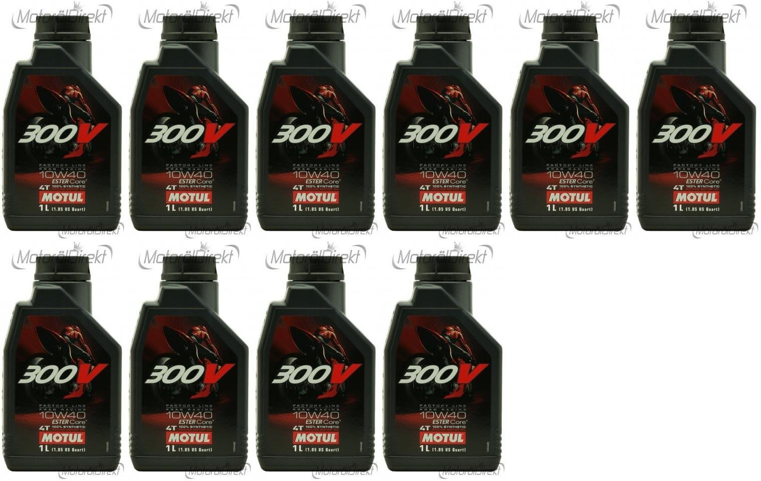 Motul 300V Factory Line Road Racing ESTER Core 10W-40 4T 10x 1l = 10 Liter