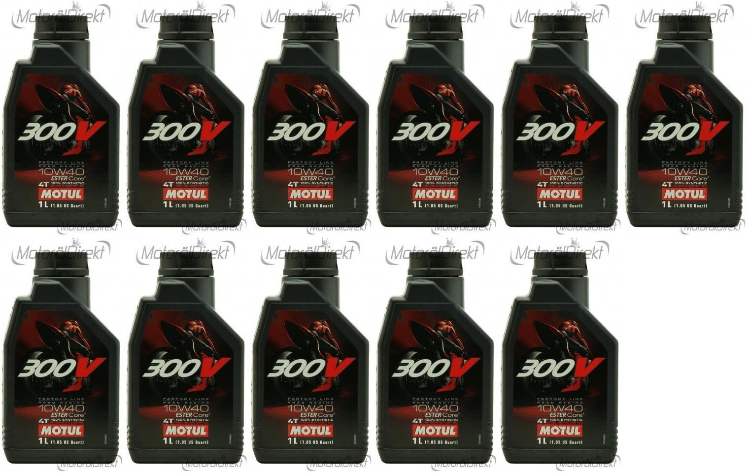 Motul 300V Factory Line Road Racing ESTER Core 10W-40 4T 11x 1l = 11 Liter