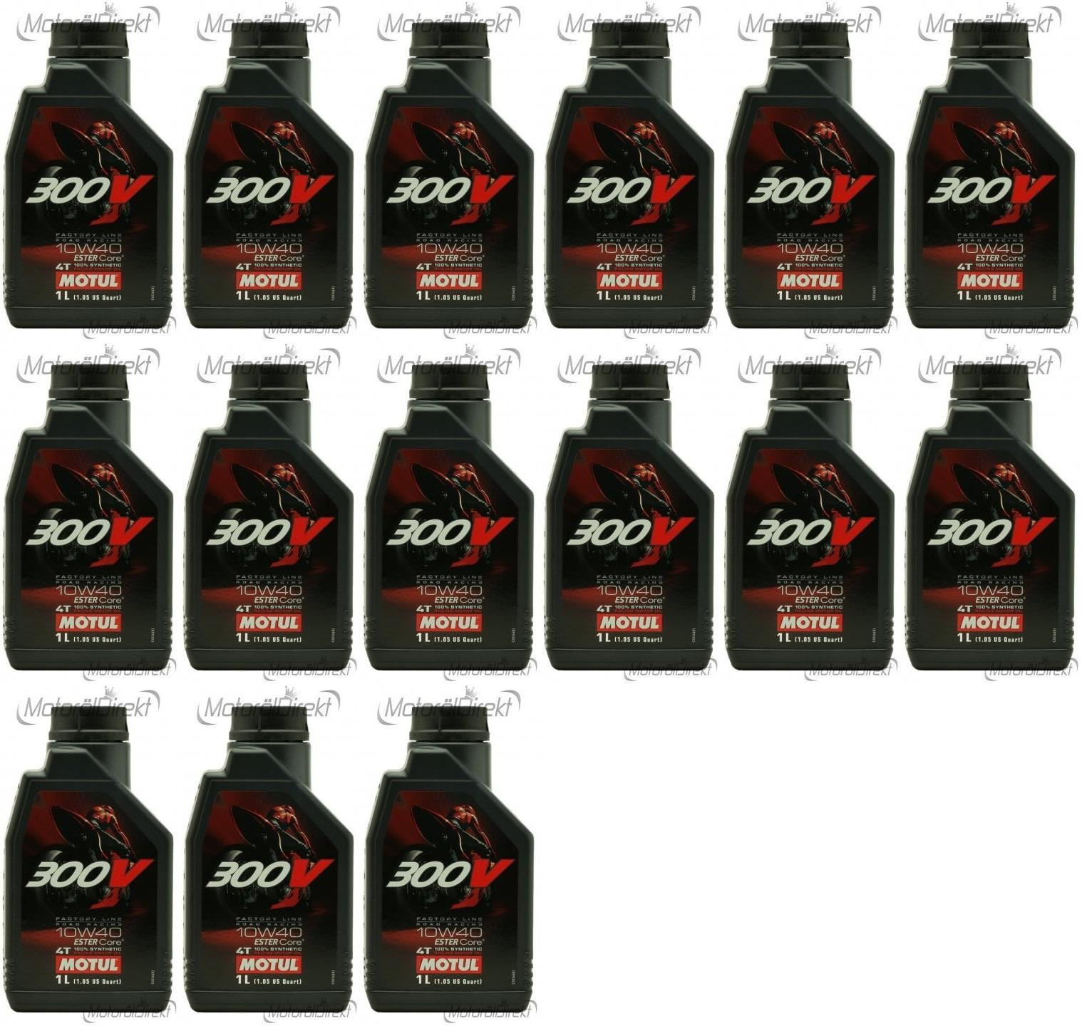 Motul 300V Factory Line Road Racing ESTER Core 10W-40 4T 15x 1l = 15 Liter