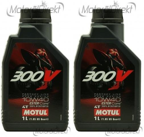 Motul 300V Factory Line Road Racing ESTER Core 10W-40 4T 2x 1l = 2 Liter