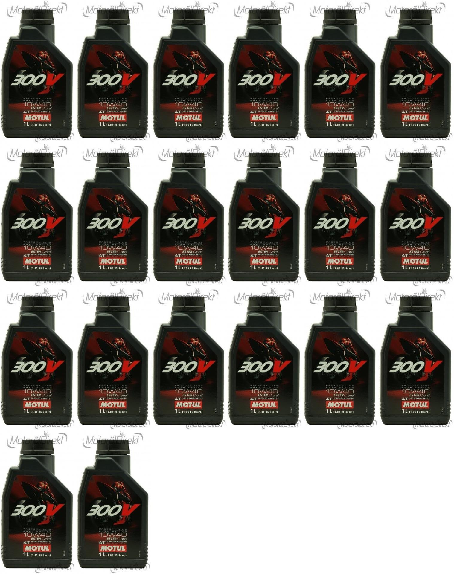 Motul 300V Factory Line Road Racing ESTER Core 10W-40 4T 20x 1l = 20 Liter