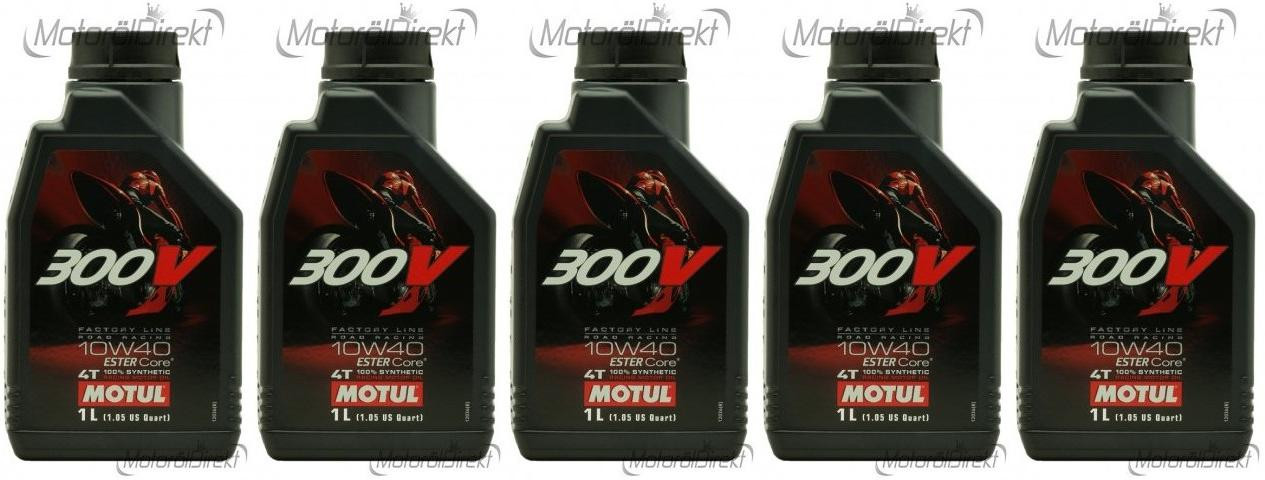 Motul 300V Factory Line Road Racing ESTER Core 10W-40 4T 5x 1l = 5 Liter