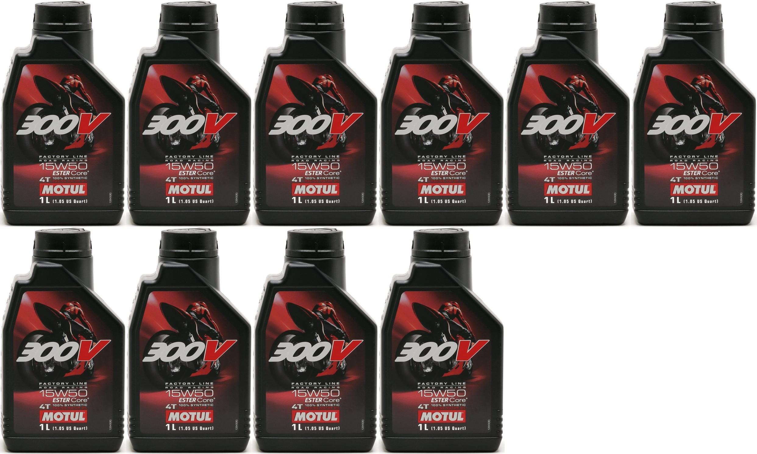 Motul 300V Factory Line Road Racing ESTER Core 15W-50 4T 10x 1l = 10 Liter