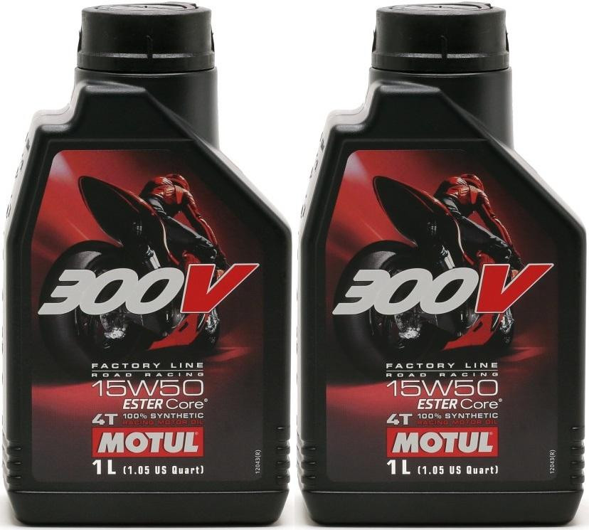 Motul 300V Factory Line Road Racing ESTER Core 15W-50 4T 2x 1l = 2 Liter