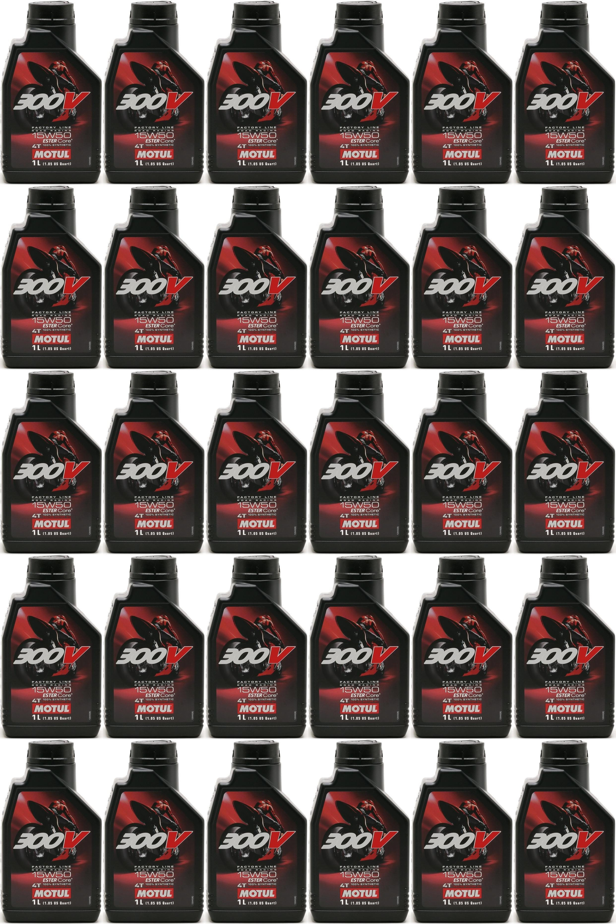 Motul 300V Factory Line Road Racing ESTER Core 15W-50 4T 30x 1l = 30 Liter