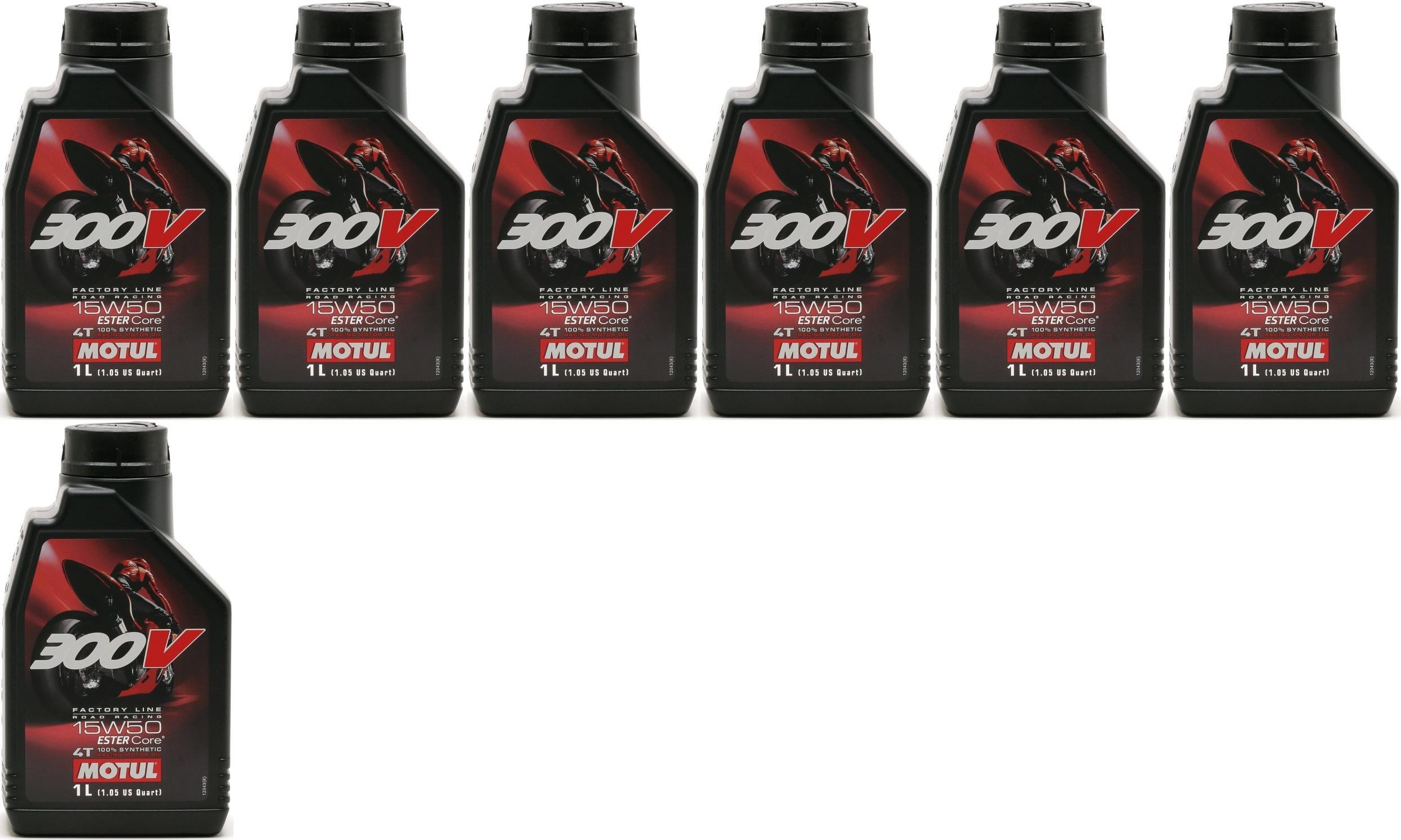 Motul 300V Factory Line Road Racing ESTER Core 15W-50 4T 7x 1l = 7 Liter