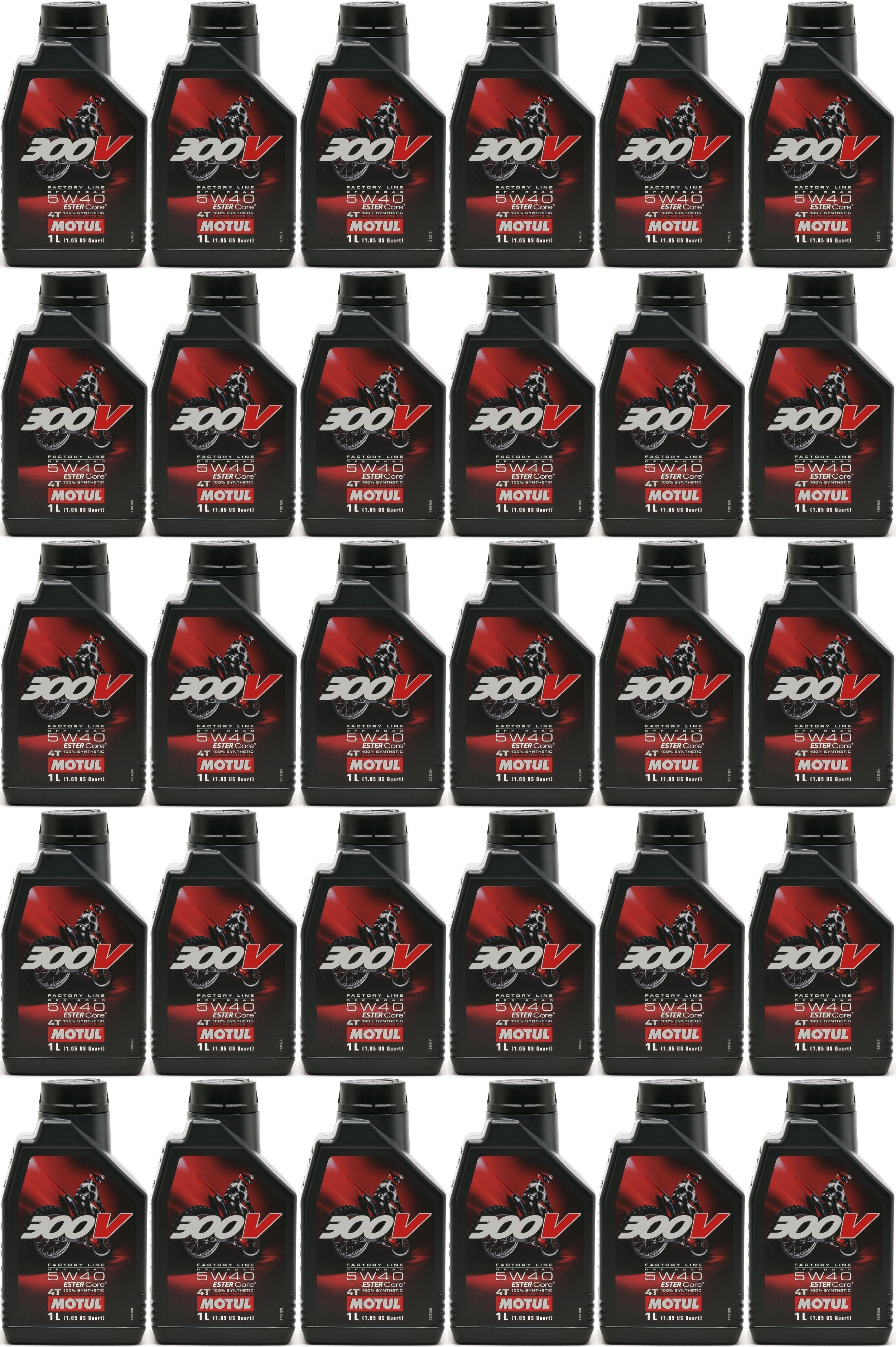 Motul 300V 4T Factory Line 5W40 Off Road Motorrad Motoröl 30x 1l = 30 Liter