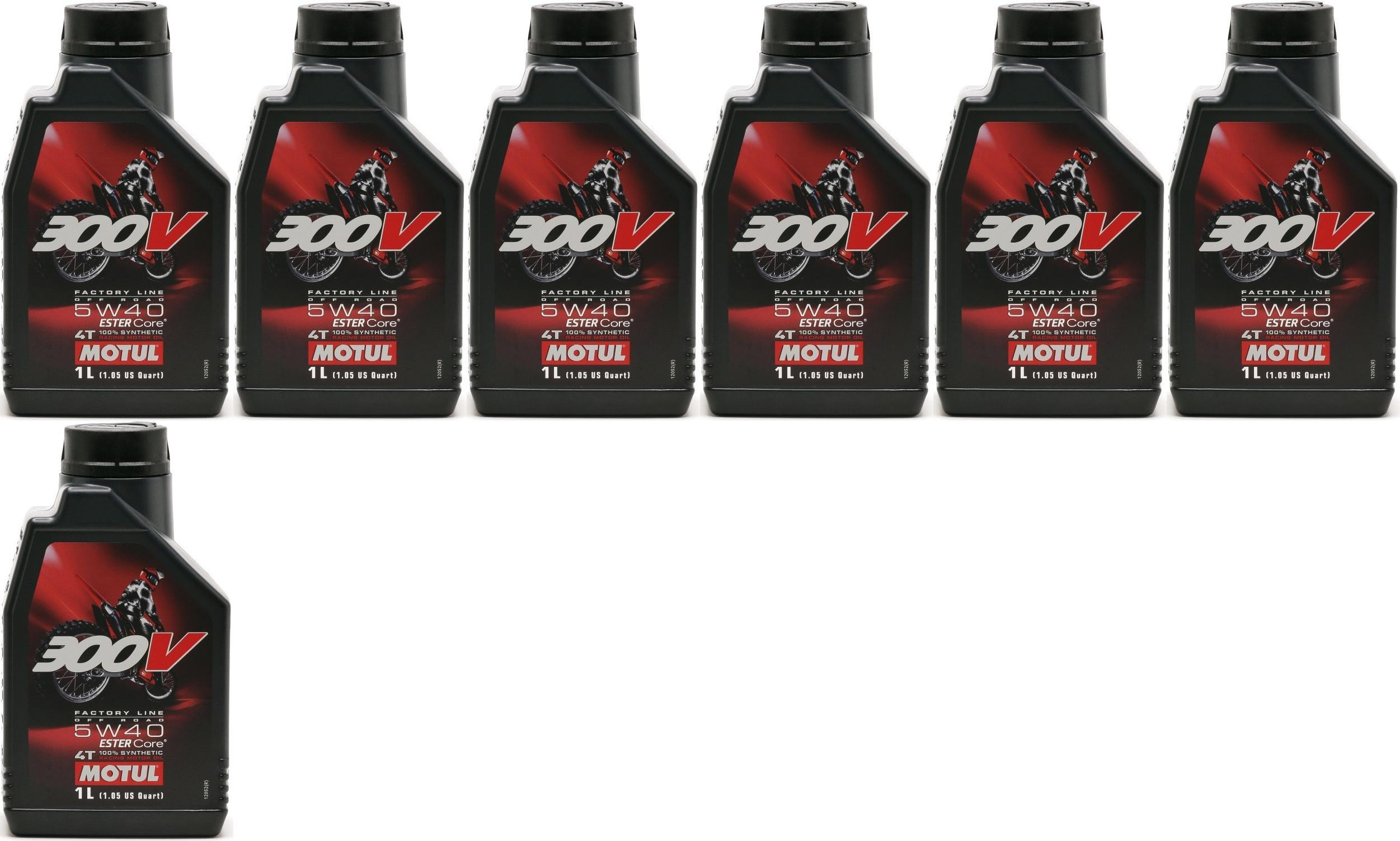 Motul 300V 4T Factory Line 5W40 Off Road Motorrad Motoröl 7x 1l = 7 Liter
