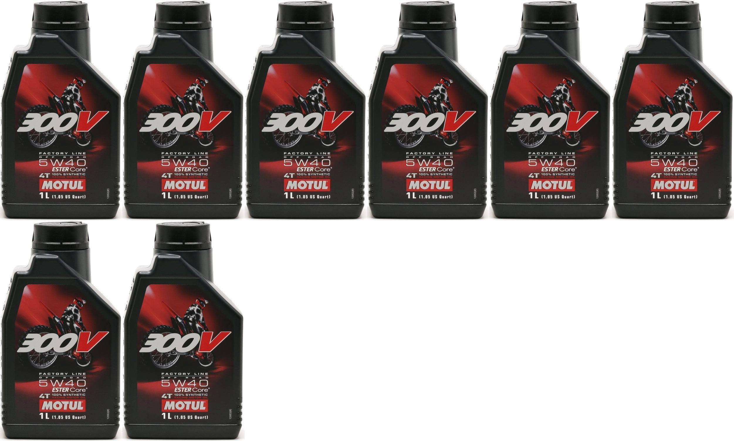 Motul 300V 4T Factory Line 5W40 Off Road Motorrad Motoröl 8x 1l = 8 Liter