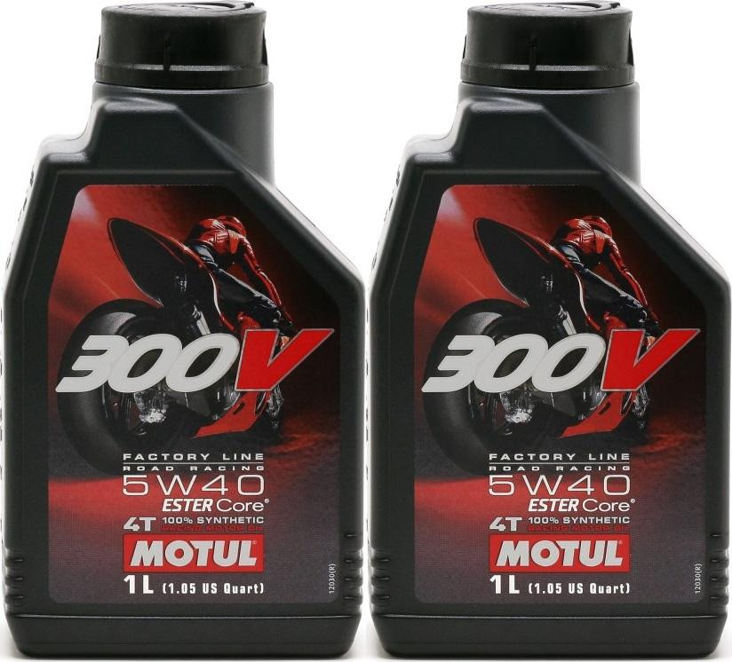 Motul 300V Factory Line Road Racing 5W40 4T Motorrad Motoröl 2x 1l = 2 Liter