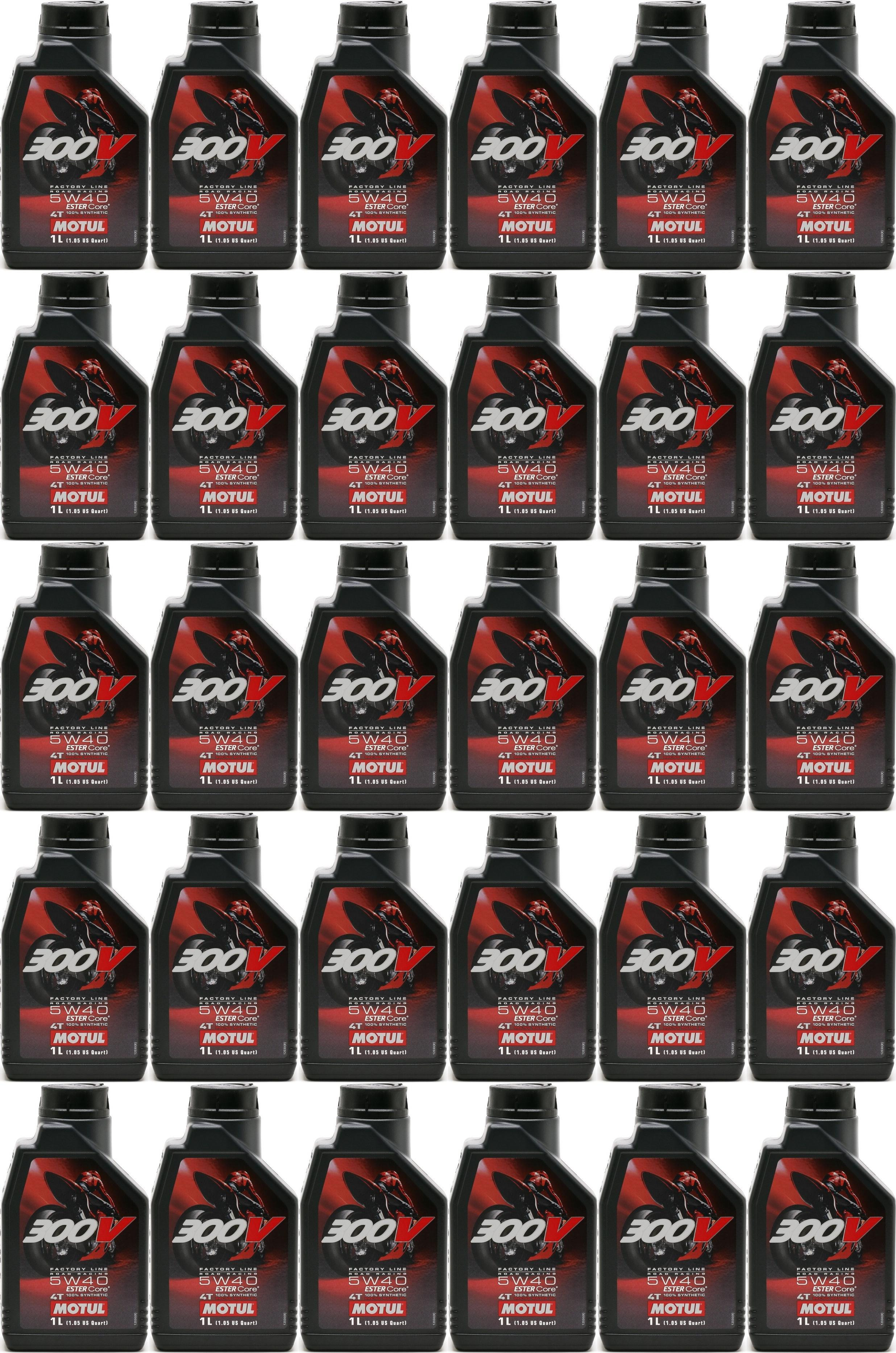 Motul 300V Factory Line Road Racing 5W40 4T Motorrad Motoröl 30x 1l = 30 Liter