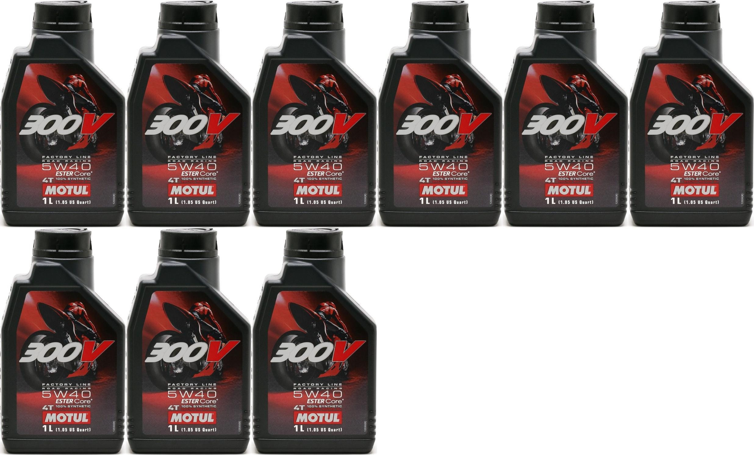 Motul 300V Factory Line Road Racing 5W40 4T Motorrad Motoröl 9x 1l = 9 Liter