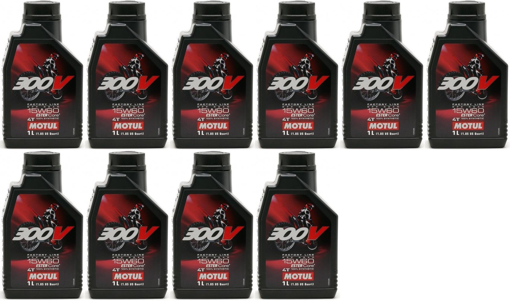 Motul 300V 4T Factory Line 15W60 Off Road Motorrad Motoröl 10x 1l = 10 Liter