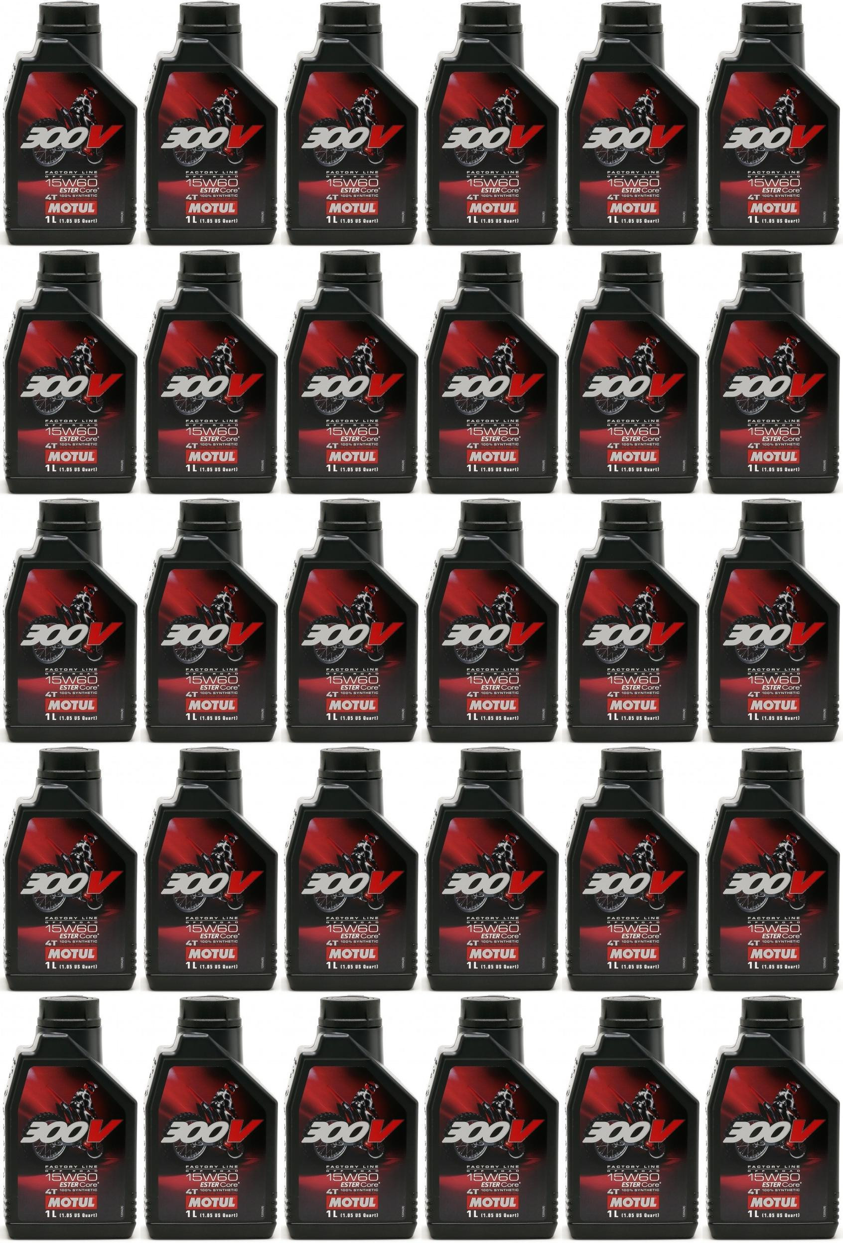 Motul 300V 4T Factory Line 15W60 Off Road Motorrad Motoröl 30x 1l = 30 Liter