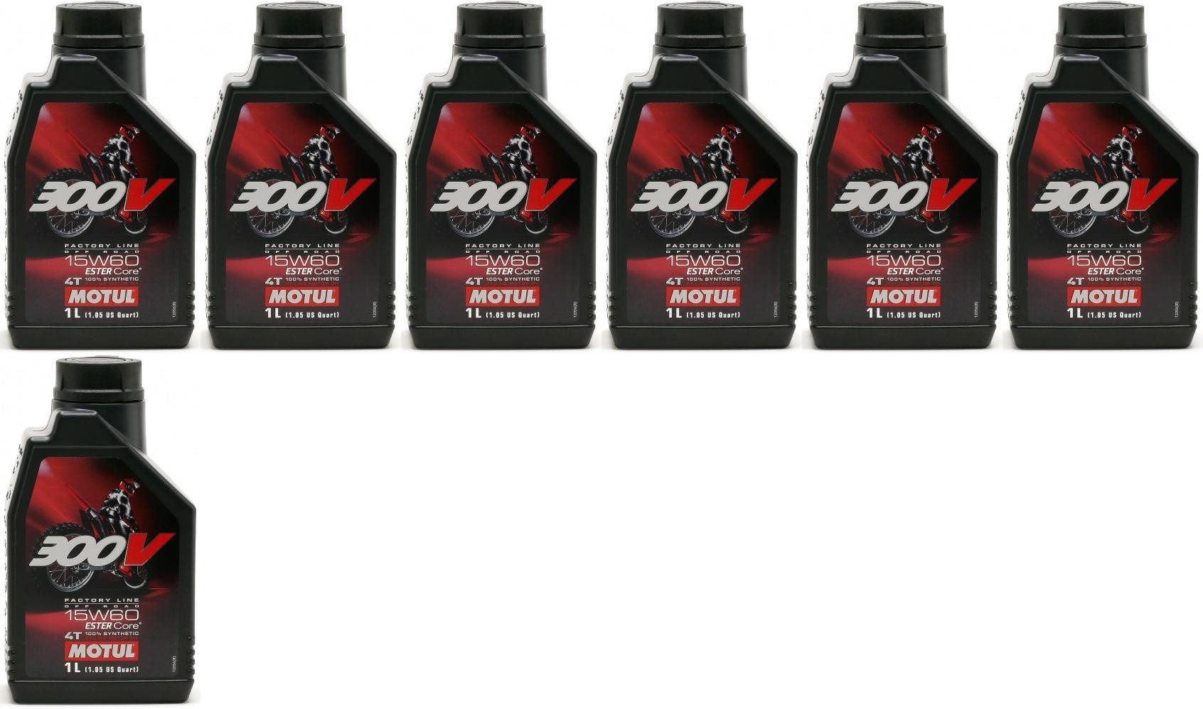Motul 300V 4T Factory Line 15W60 Off Road Motorrad Motoröl 7x 1l = 7 Liter