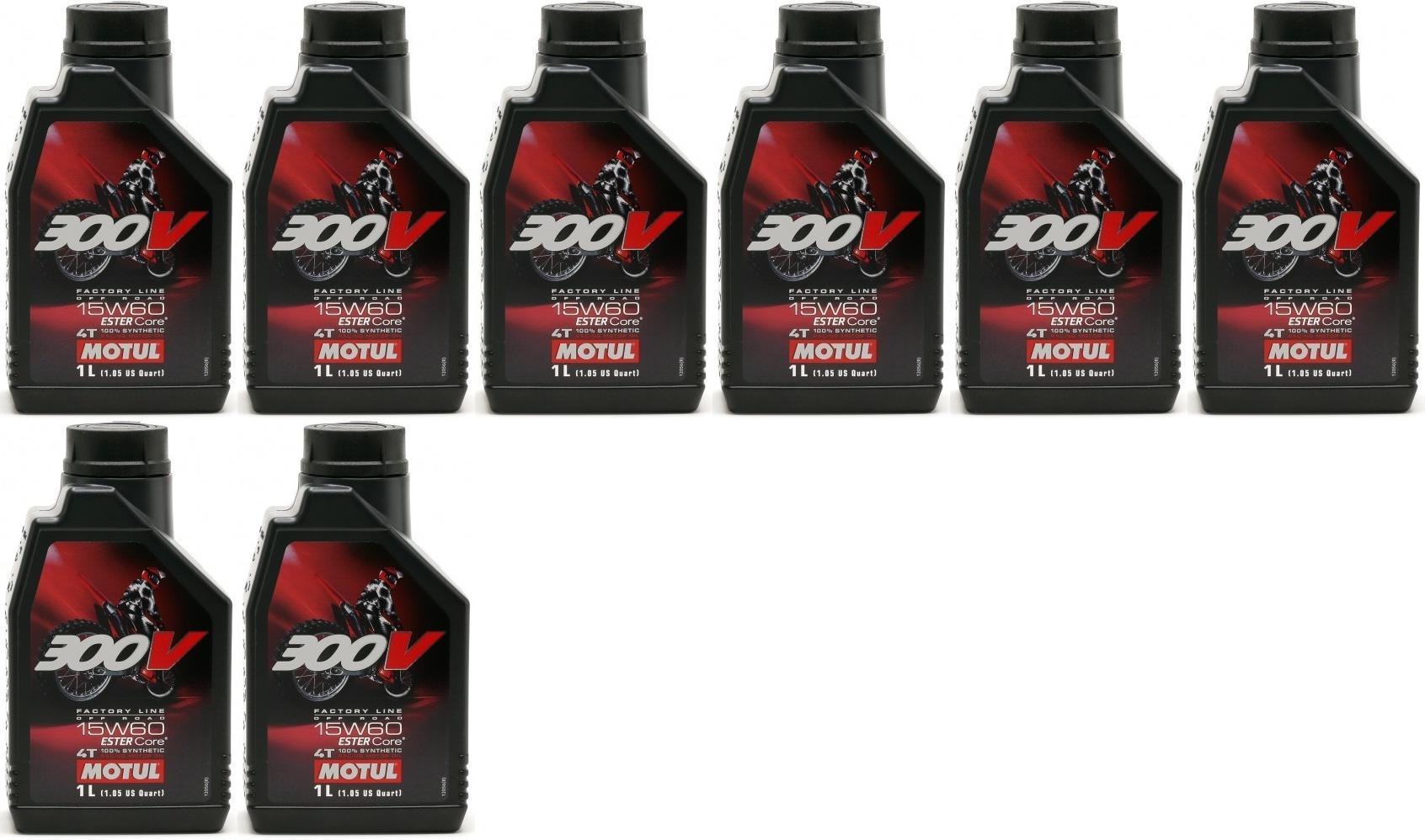 Motul 300V 4T Factory Line 15W60 Off Road Motorrad Motoröl 8x 1l = 8 Liter