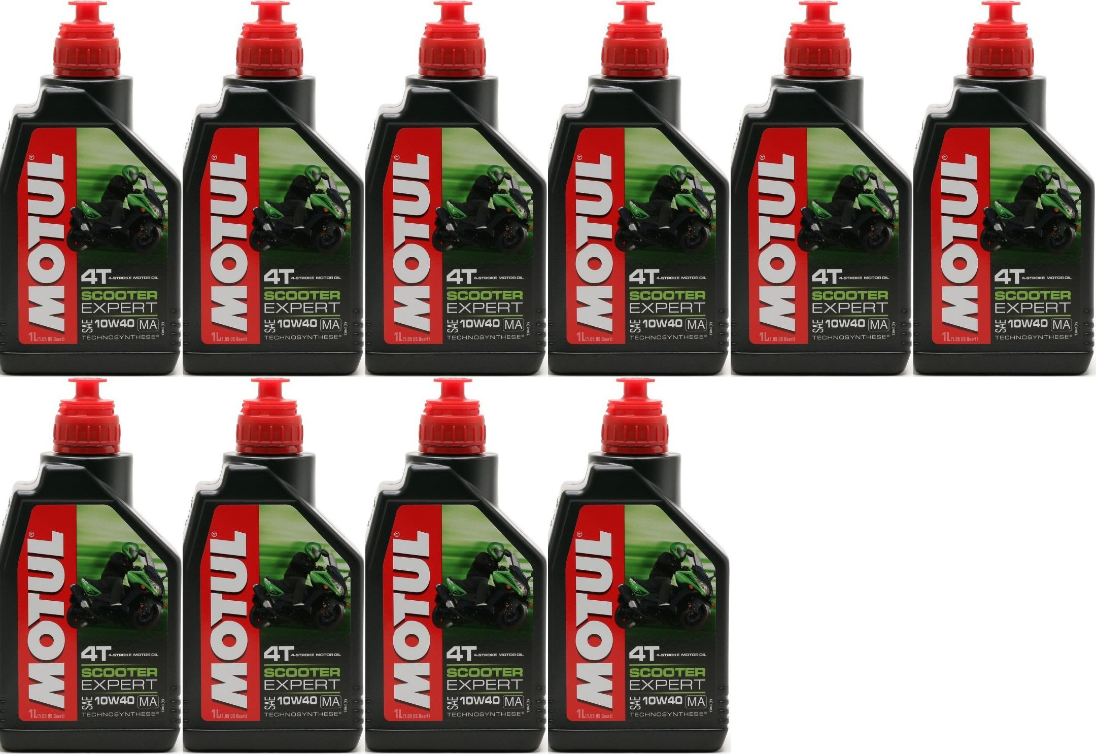 Motul Scooter Expert 4T 10W-40 MA Motorrad Motoröl 10x 1l = 10 Liter