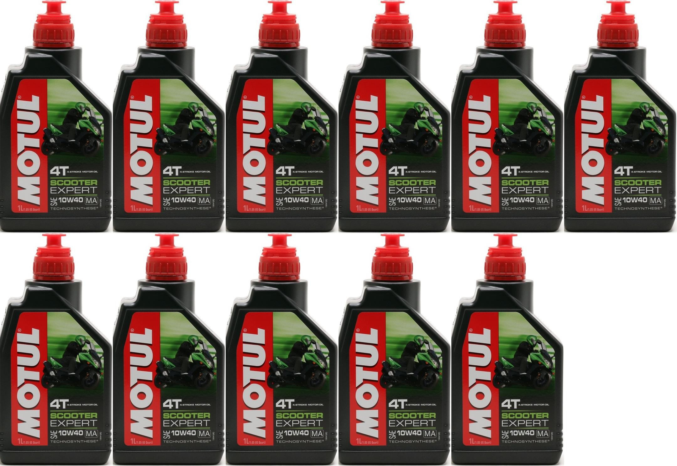 Motul Scooter Expert 4T 10W-40 MA Motorrad Motoröl 11x 1l = 11 Liter