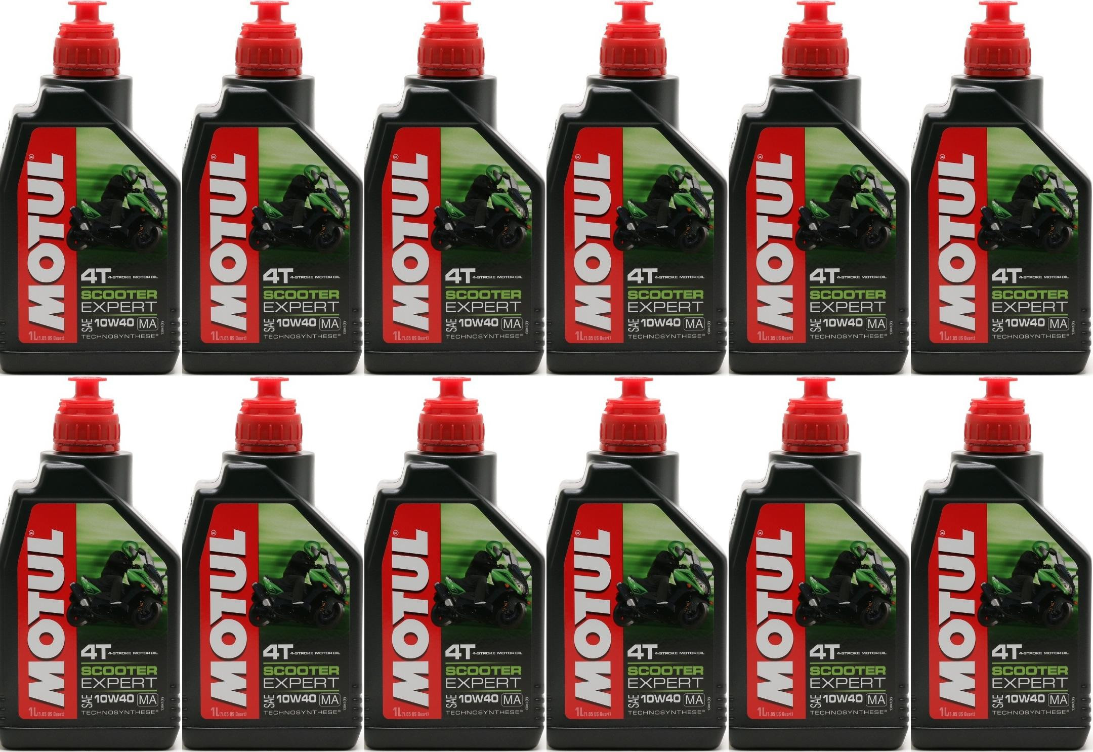Motul Scooter Expert 4T 10W-40 MA Motorrad Motoröl 12x 1l = 12 Liter