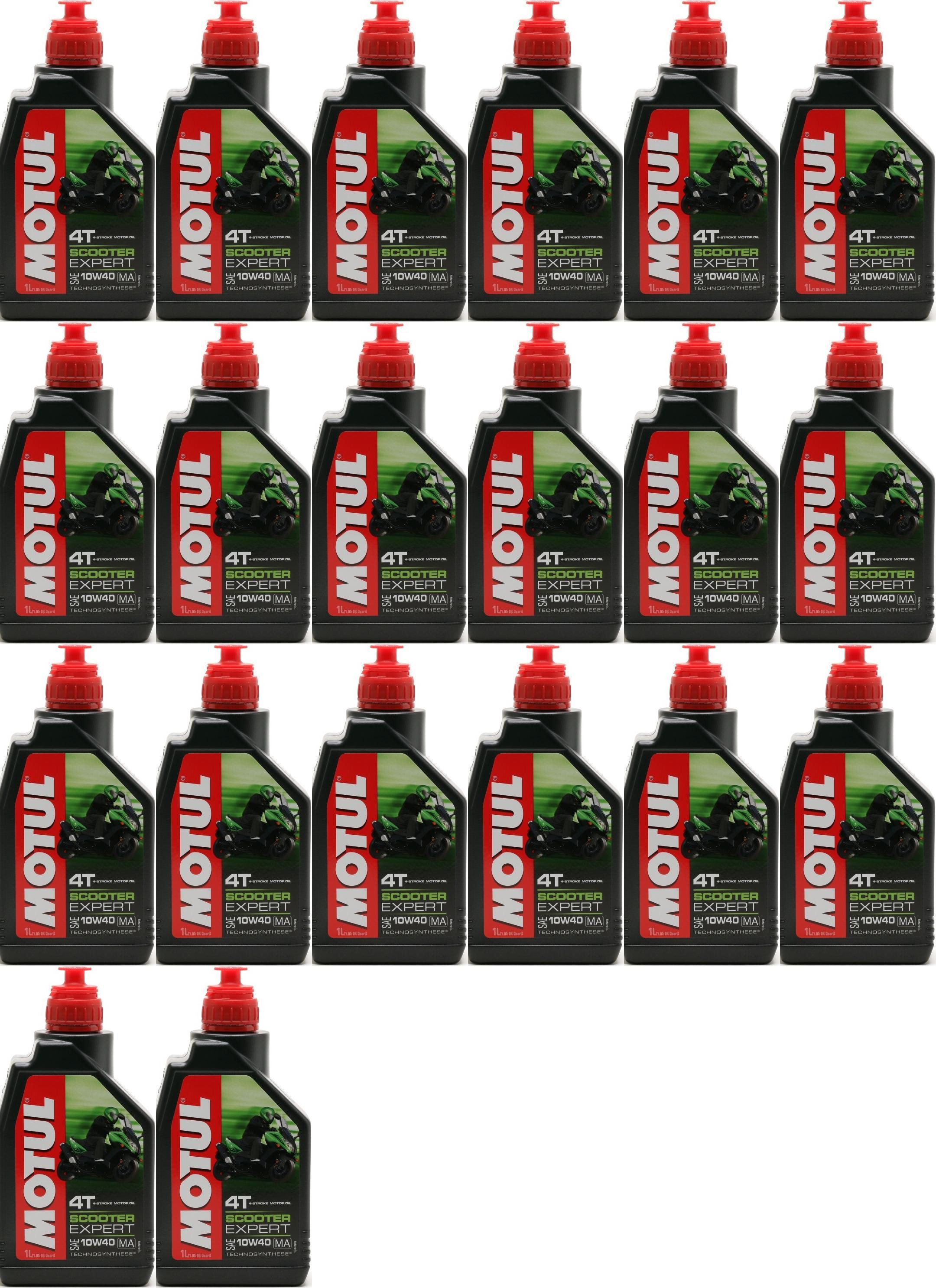 Motul Scooter Expert 4T 10W-40 MA Motorrad Motoröl 20x 1l = 20 Liter