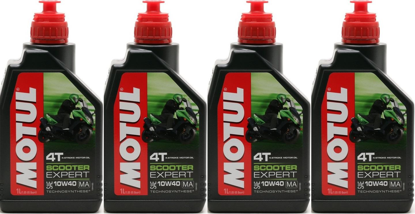 Motul Scooter Expert 4T 10W-40 MA Motorrad Motoröl 4x 1l = 4 Liter