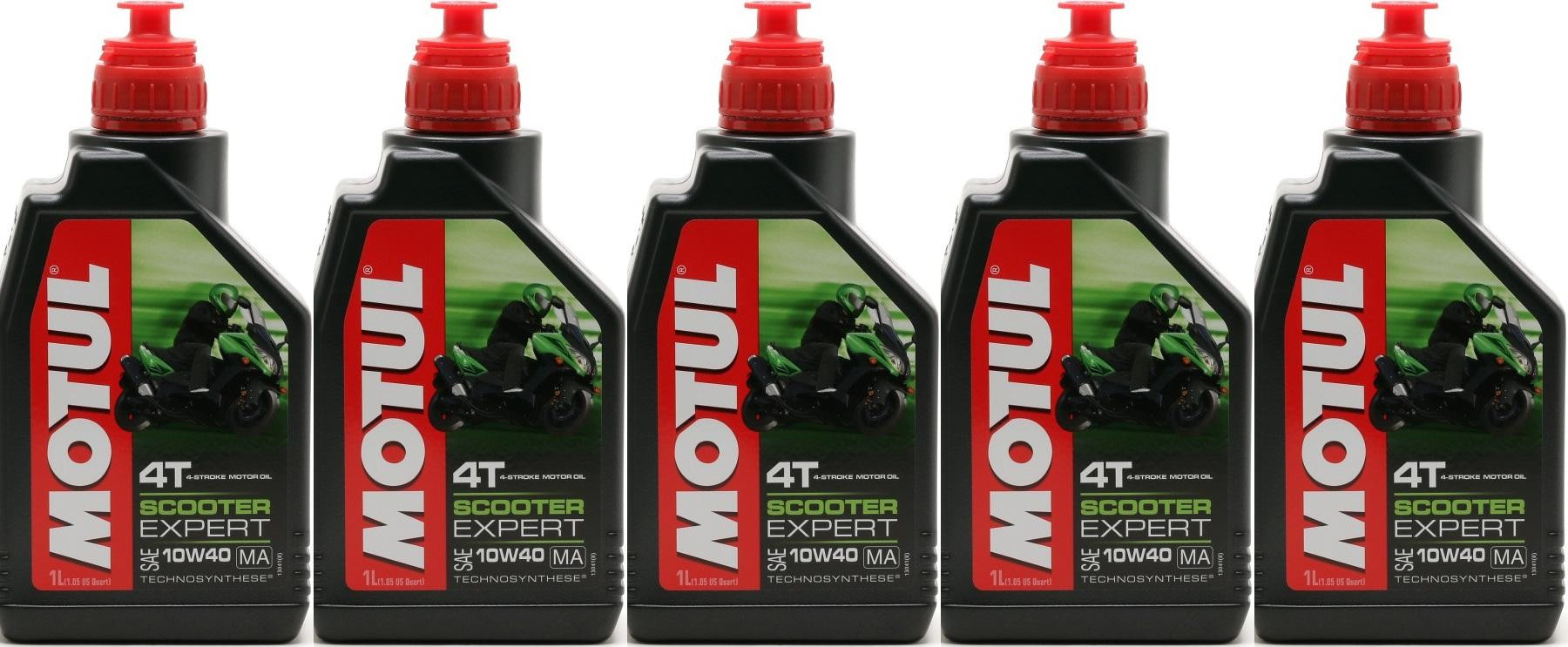 Motul Scooter Expert 4T 10W-40 MA Motorrad Motoröl 5x 1l = 5 Liter