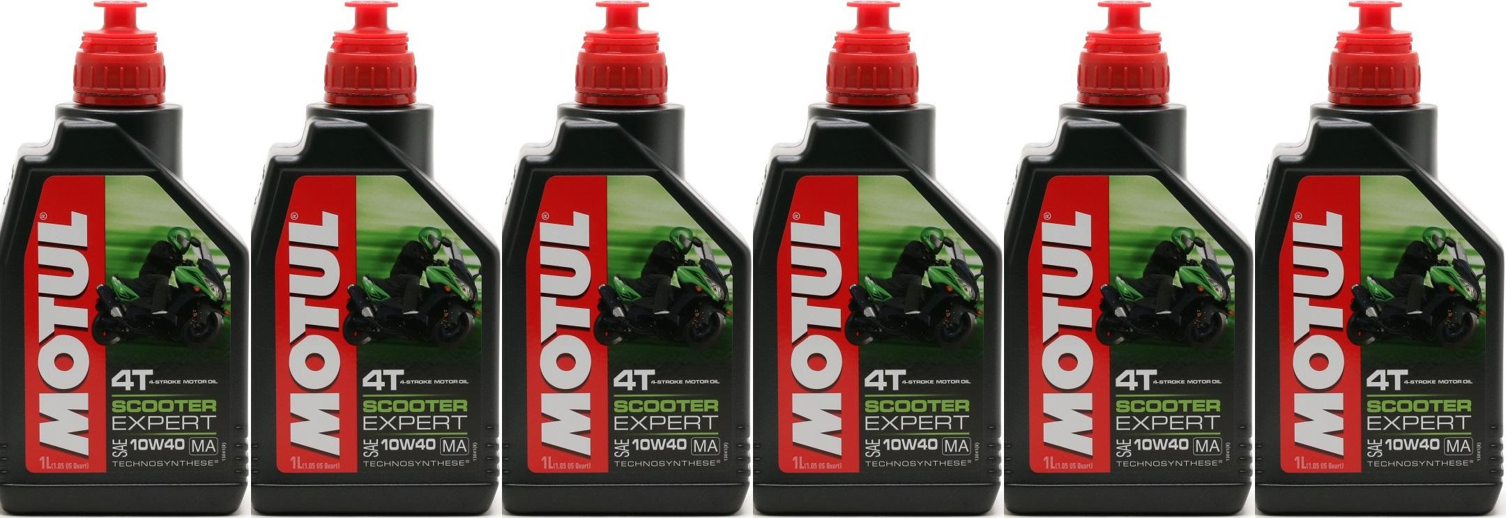 Motul Scooter Expert 4T 10W-40 MA Motorrad Motoröl 6x 1l = 6 Liter