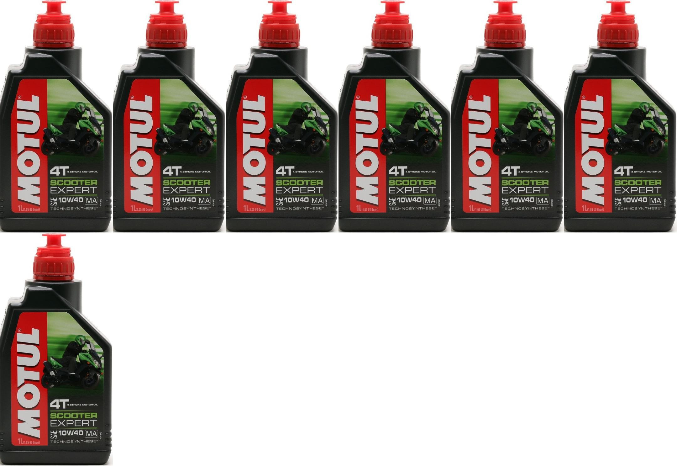 Motul Scooter Expert 4T 10W-40 MA Motorrad Motoröl 7x 1l = 7 Liter