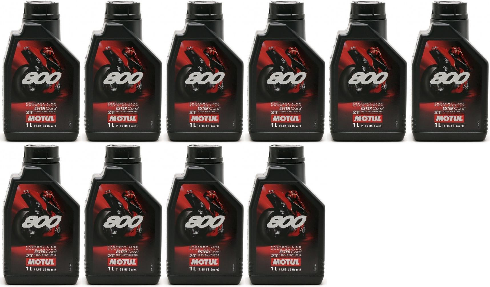 Motul 800 2T Factory Line Road Racing vollsynthetisches Motoröl 10x1l=10 Liter