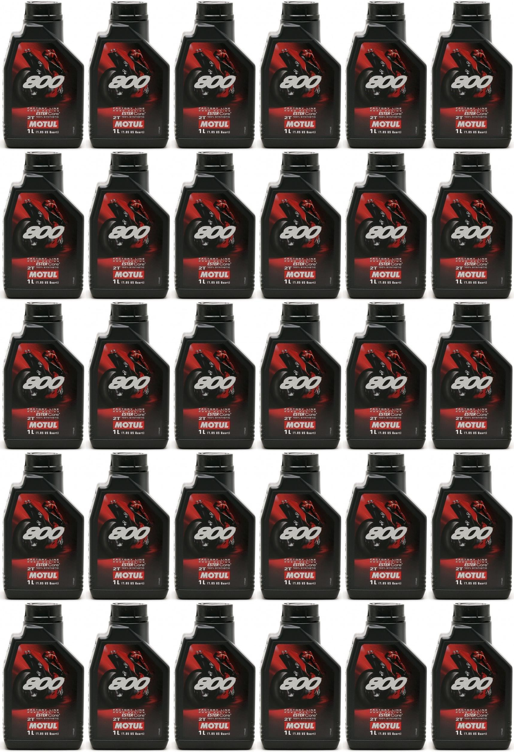 Motul 800 2T Factory Line Road Racing vollsynthetisches Motoröl 30x1l=30 Liter