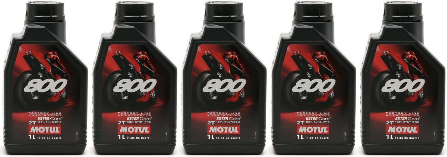 Motul 800 2T Factory Line Road Racing vollsynthetisches Motoröl 5x 1l = 5 Liter
